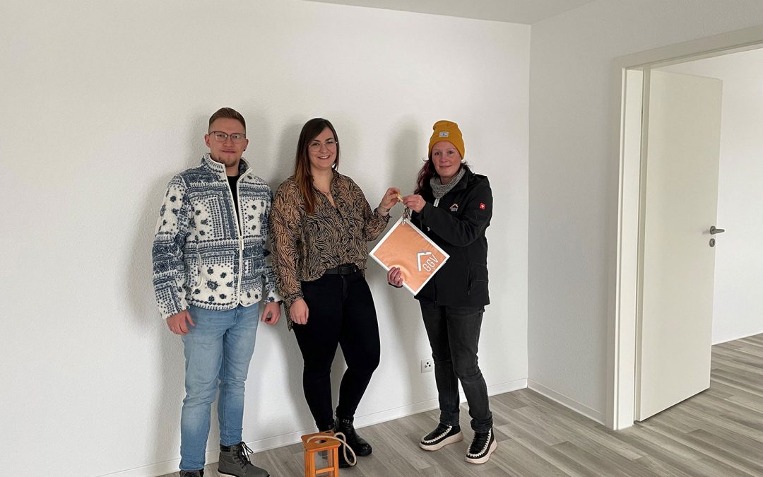 Wohnungsübergabe nach erfolgter Sanierung im Objekt Industriesiedlung 3 + 4 in Fraureuth