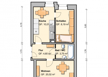 Grundriss - Single-Wohnung in zentraler Lage!