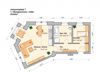 2-Raum Wohnung in zentraler Lage!!!, 08412 Werdau, Etagenwohnung