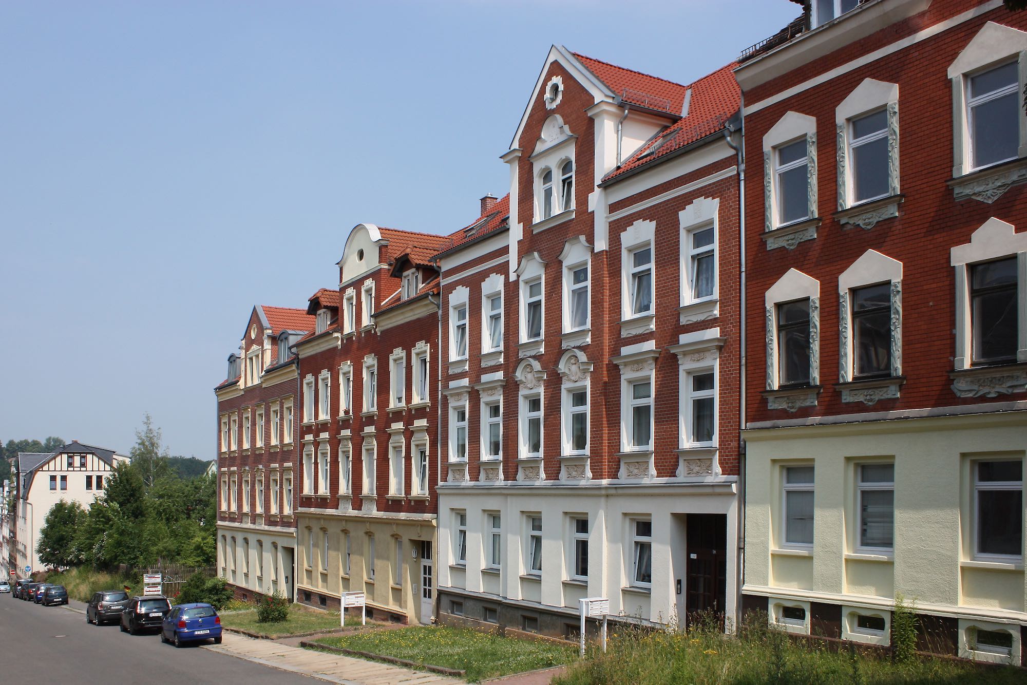 Häuserreihe Werdau-Zentrum