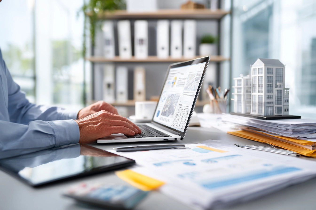 Luftbild mit Beschriftung der Alten Baumwolle