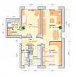 Grundriss - 3 Raum Wohnung in Werdau Ost