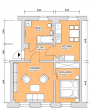 Grundriss - Zentrumsnahe 2 Raum Wohnung zu vermieten