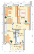Grundriss - 2-Raum Wohnung mit Balkon
