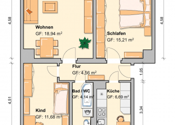 3 Raum Wohnung zu vermieten :-), 08412 Werdau, Etagenwohnung