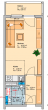 Grundriss - barrierearme 1-Raum Wohnung!