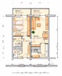 Grundriss - 2-Raum-Wohnung mit Balkon am Kranzberg