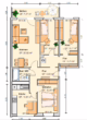 Grundriss - Tolle 4- Raum Wohnung in Werdau West!