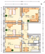 Grundriss - Große 4-Raum-Wohnung im Zentrum